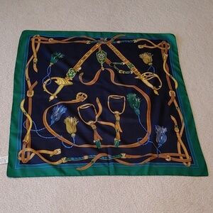 Cybele Vintage Made in Italy square Equestrian Inspired Scarf